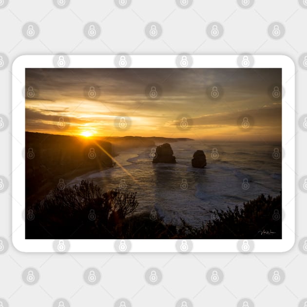 Gog and Magog from the 12 Apostles, Port Campbell National Park, Victoria, Australia. Sticker by VickiWalsh